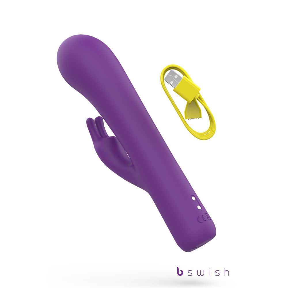 Bwild Bunny Infinite Deluxe - Purple - Purple 19.3 cm USB Rechargeable Rabbit Vibrator - BSBBI0518