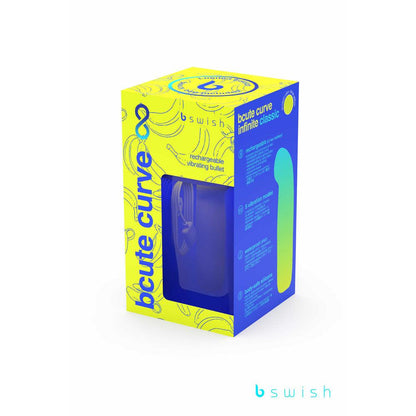 Bcute Curve Infinite Classic Limited Edition - Citrus Yellow - Yellow 10 cm USB Rechargeable Vibrator with Limited Edition Storage Case - BSBCI0389