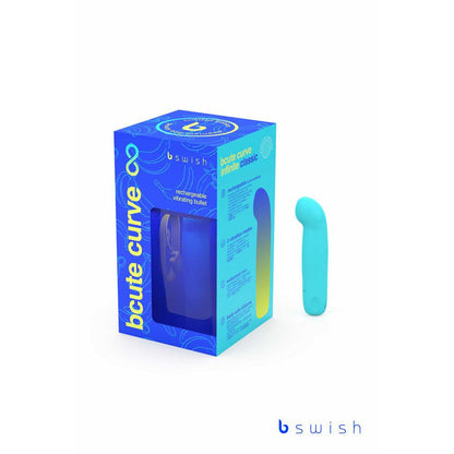 Bcute Curve Infinite Classic Limited Edition - Electric Blue - Electric Blue 10 cm USB Rechargeable Vibrator with Limited Edition Storage Case - BSBCI0396