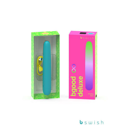 Bgood Infinite Deluxe - Sea Foam - Sea Foam Teal 18 cm USB Rechargeable Vibrator - BSBGI0402