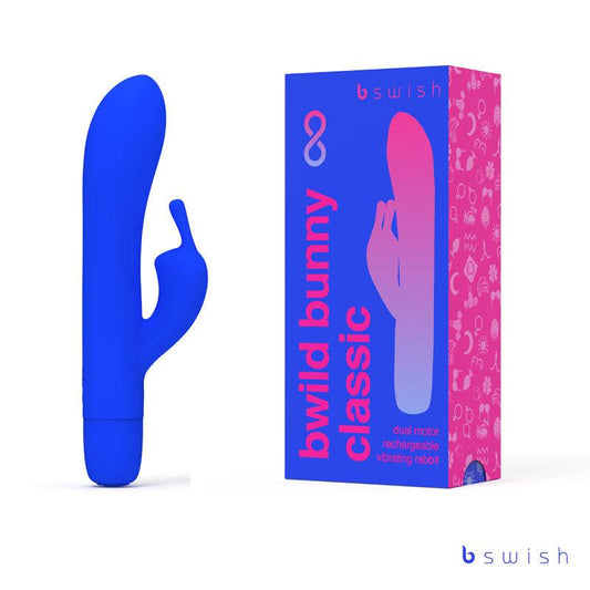 Bwild Classic Bunny Infinite - Pacific Blue - Pacific Blue 15.2 cm USB Rechargeable Rabbit Vibrator - BSCWI0334