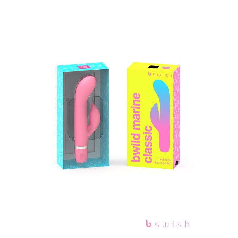 Bwild Classic Marine - Guava - Guava Pink 15.2 cm Rabbit Vibrator - BSCWM1467