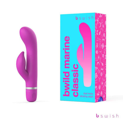 Bwild Classic Marine - Cerise - Cerise 15.2 cm Rabbit Vibrator - BSCWM1481