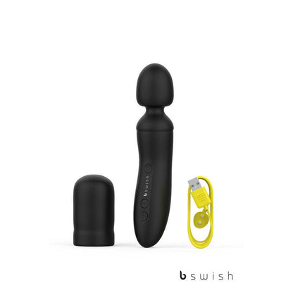 Bthrilled Premium - Noir               - Black 21 cm USB Rechargeable Massage Wand - BSPTH0136