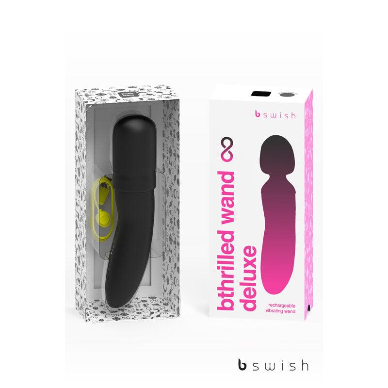 Bthrilled Premium - Noir               - Black 21 cm USB Rechargeable Massage Wand - BSPTH0136