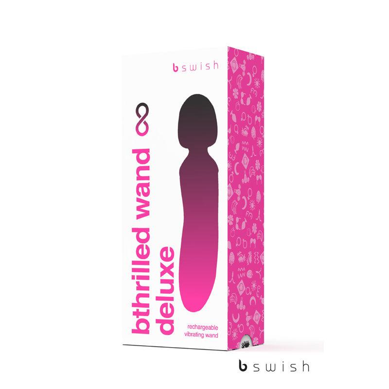 Bthrilled Premium - Noir               - Black 21 cm USB Rechargeable Massage Wand - BSPTH0136