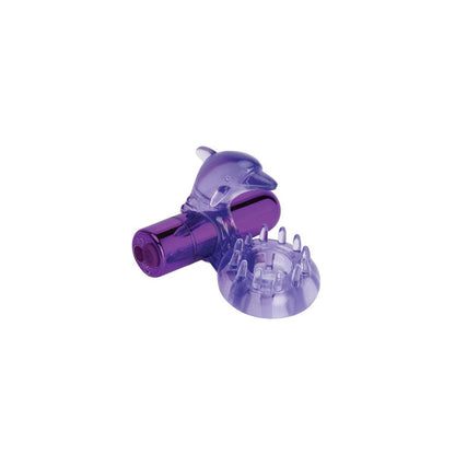 Bodywand Rechargeable Dolphin Ring with Clit Ticklers - Purple USB Rechargeable Vibrating Cock Ring - BW1501