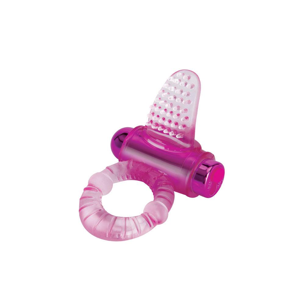 Bodywand Rechargeable Lick It Pleasure Ring - Pink USB Rechargeable Vibrating Cock Ring - BW1502