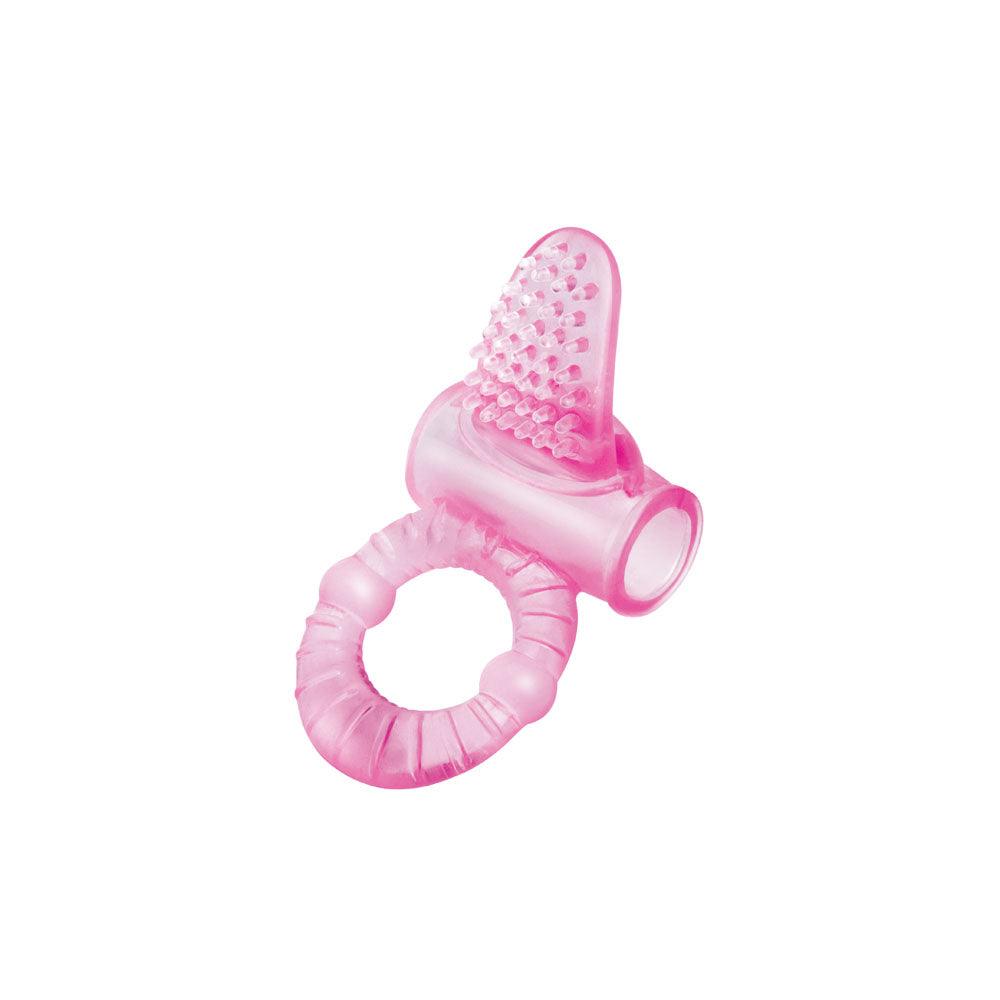 Bodywand Rechargeable Lick It Pleasure Ring - Pink USB Rechargeable Vibrating Cock Ring - BW1502