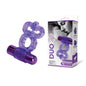 Bodywand Rechargeable Duo Ring - Purple USB Rechargable Vibrating Cock Ring - BW1506