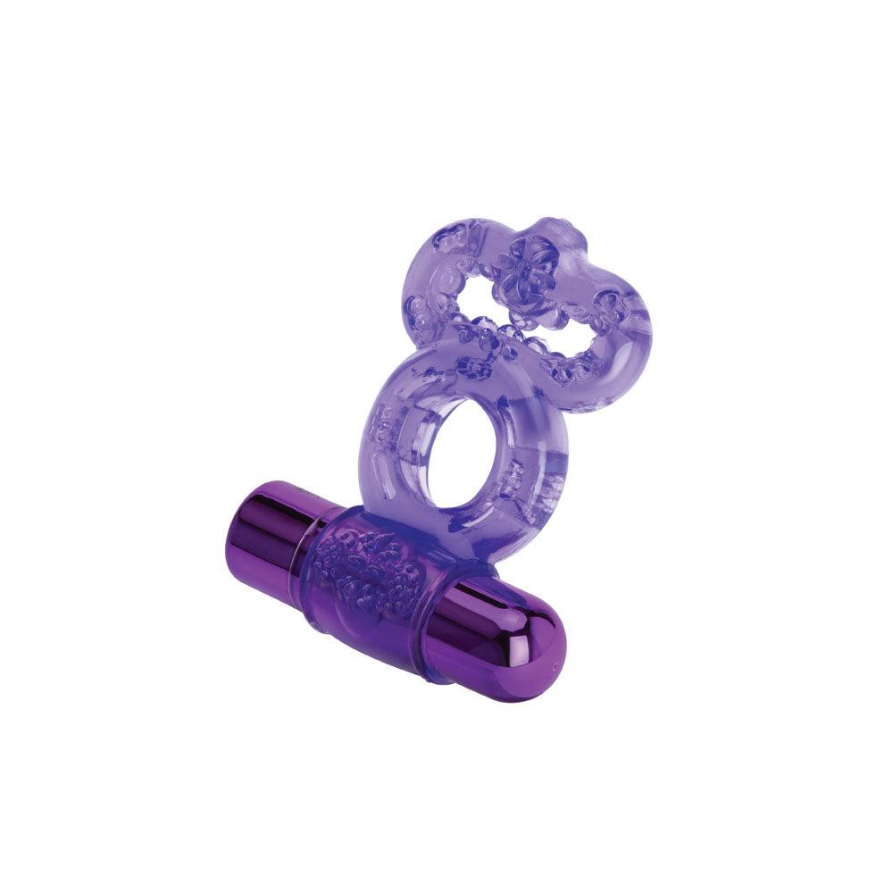 Bodywand Rechargeable Duo Ring - Purple USB Rechargable Vibrating Cock Ring - BW1506