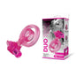 Bodywand Rechargeable Duo Ring with Clit Tickler - Pink USB Rechargeable Vibrating Cock Ring - BW1508