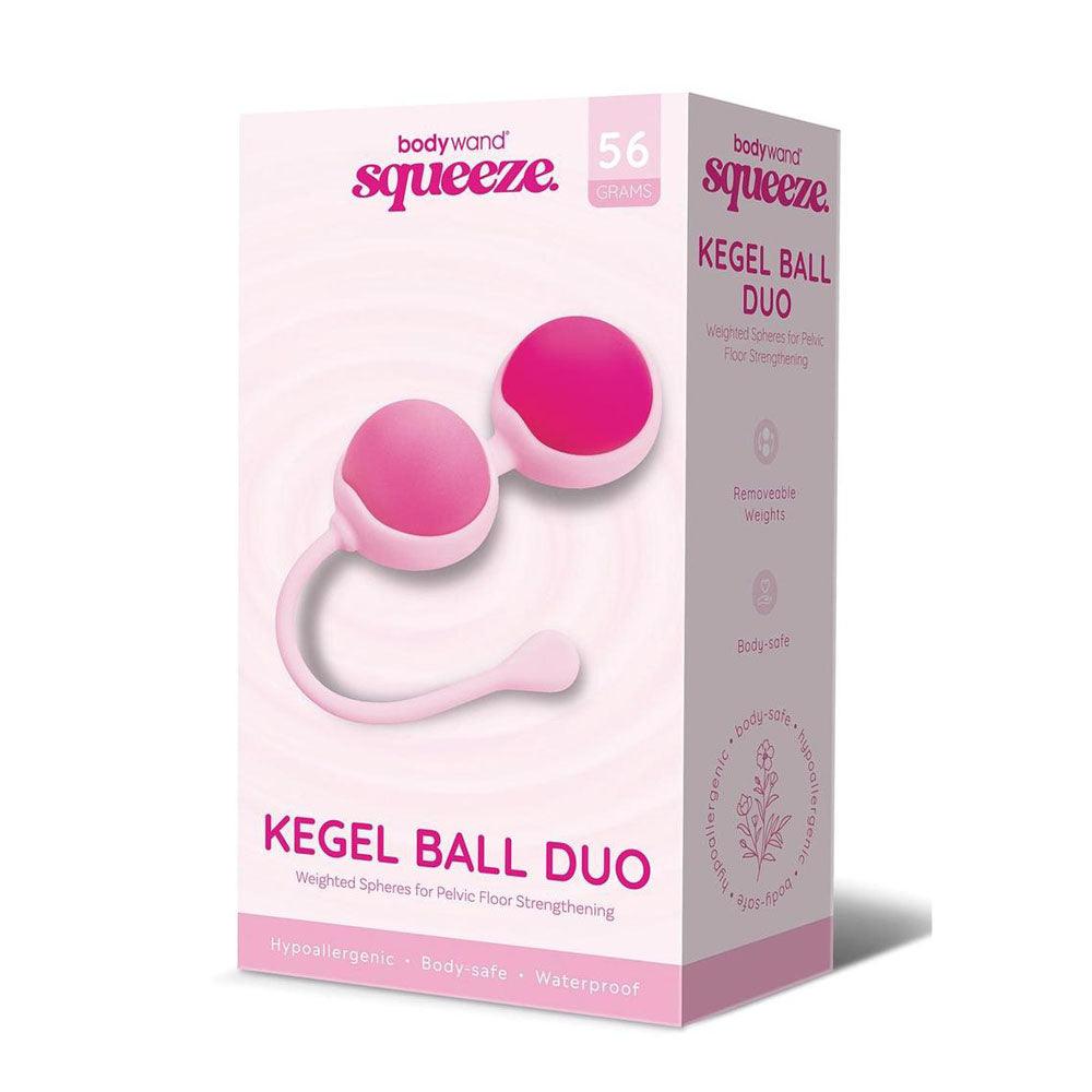 Bodywand Squeeze Kegel Ball Duo - Pink Weighted Kegel Balls - BW2000