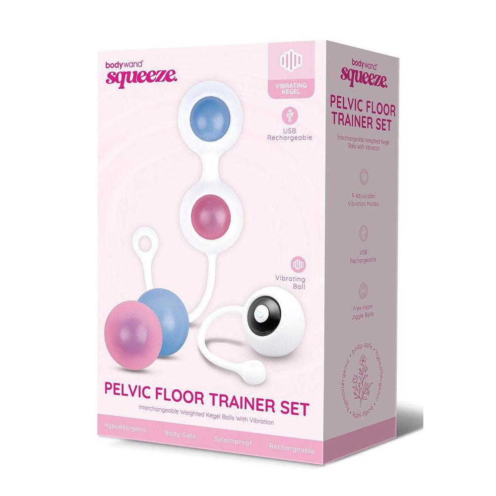 Bodywand Squeeze Pelvic Floor Trainer Set - USB Rechargeable Weighted Vibrating Kegel Set - BW2004