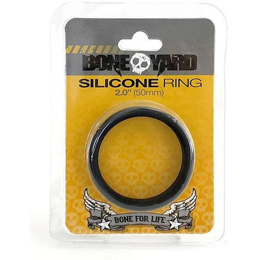 Boneyard Silicone Ring 50mm - Black 50 mm Cock Ring - BY0150