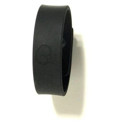 Boneyard Silicone Cock Strap Black - Black 3-Snap Adjustable Cock Ring - BY0300