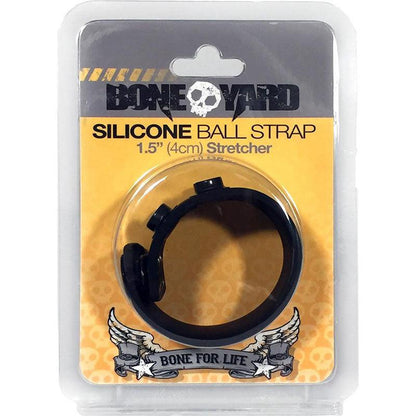 Boneyard Silicone Ball Strap Black - Black 3-Snap 4 cm Adjustable Ball Stretcher Ring - BY0310