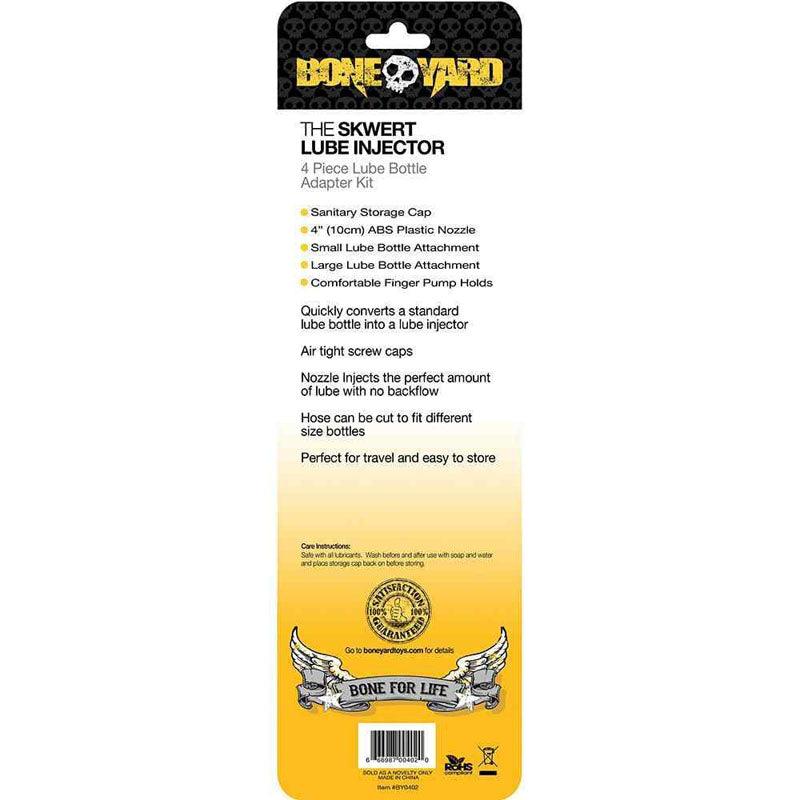 Boneyard Skwert Lube Injector - Black Lube Injector for Bottles - BY0402