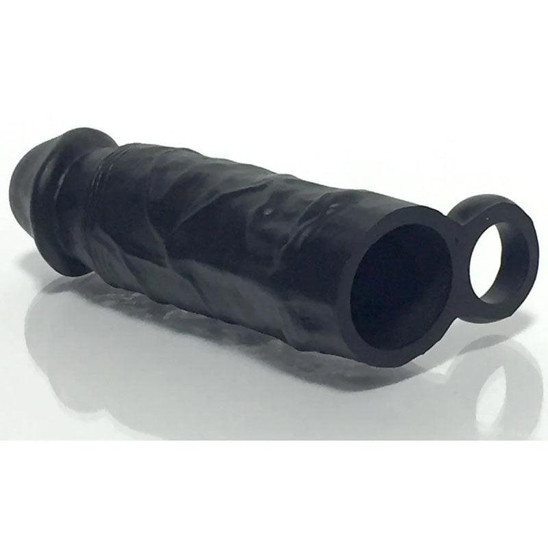 Boneyard Meaty Cock Extender Black - Black Penis Extender Sleeve - BY1063