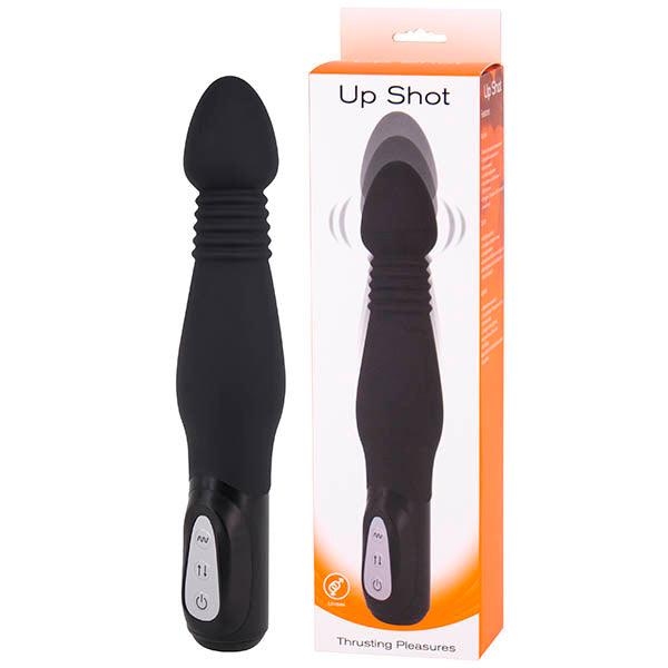 Up Shot - Black 23 cm Thrusting Anal Vibrator - C0114B1SPGBX