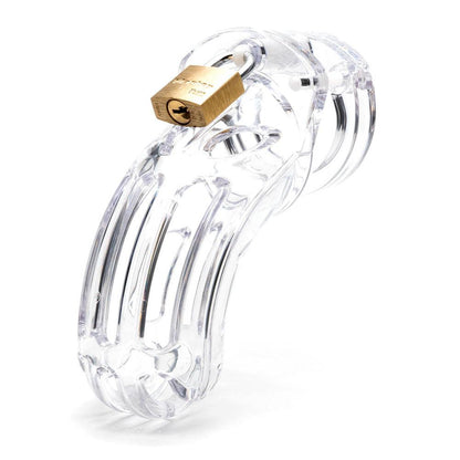 The Curve Chastity Cock Cage Kit - Clear - Clear 3.75 Inch Cock Cage Kit - CRV-CLR