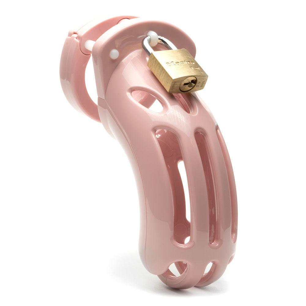 The Curve Chastity Cock Cage Kit - Pink - Pink 3.75 Inch Cock Cage Kit - CRV-PNK