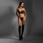 EDGE Longline Lace Bra & Panty - M/L - Black - M/L Size - EG2405-ML-B