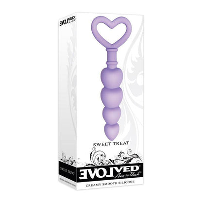 Evolved Sweet Treat - Purple 11.5 cm Beaded Butt Plug with Handle - EN-BP-6467-2