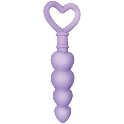 Evolved Sweet Treat - Purple 11.5 cm Beaded Butt Plug with Handle - EN-BP-6467-2