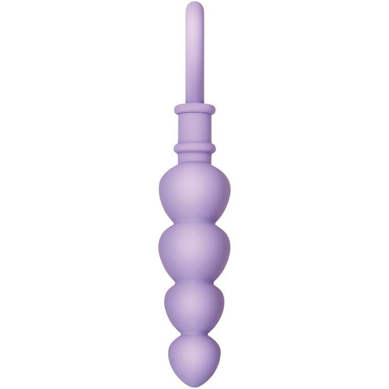 Evolved Sweet Treat - Purple 11.5 cm Beaded Butt Plug with Handle - EN-BP-6467-2