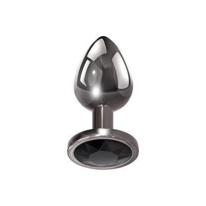 Evolved Black Gem Anal Plug - Small - Metallic 7.1 cm Small Butt Plug with Black Gem Base - EN-BP-8584-2