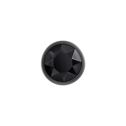 Evolved Black Gem Anal Plug - Small - Metallic 7.1 cm Small Butt Plug with Black Gem Base - EN-BP-8584-2