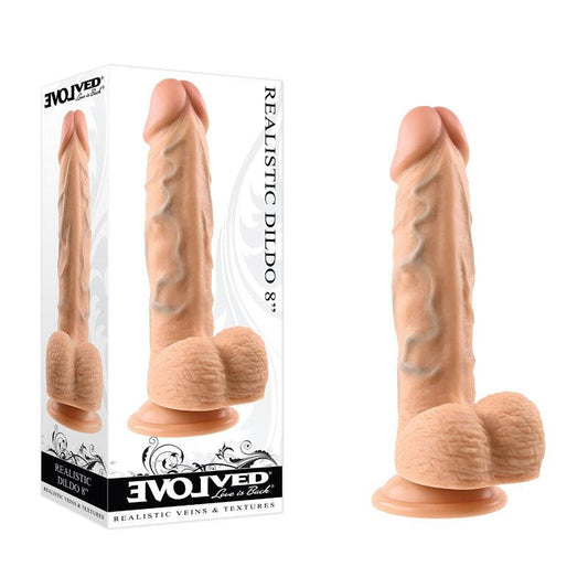 Evolved REALISTIC DILDO 8'' LIGHT - Flesh 21 cm Dong - EN-DD-0136-2