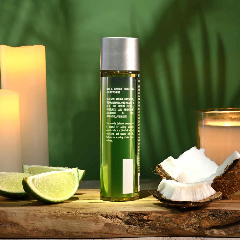 Evolved ANOINT PERFUMERY - Lime Infused Coconut - Lime Infused Coconut Massage Oil - 120 ml Bottle - EN-LQ-4448-2