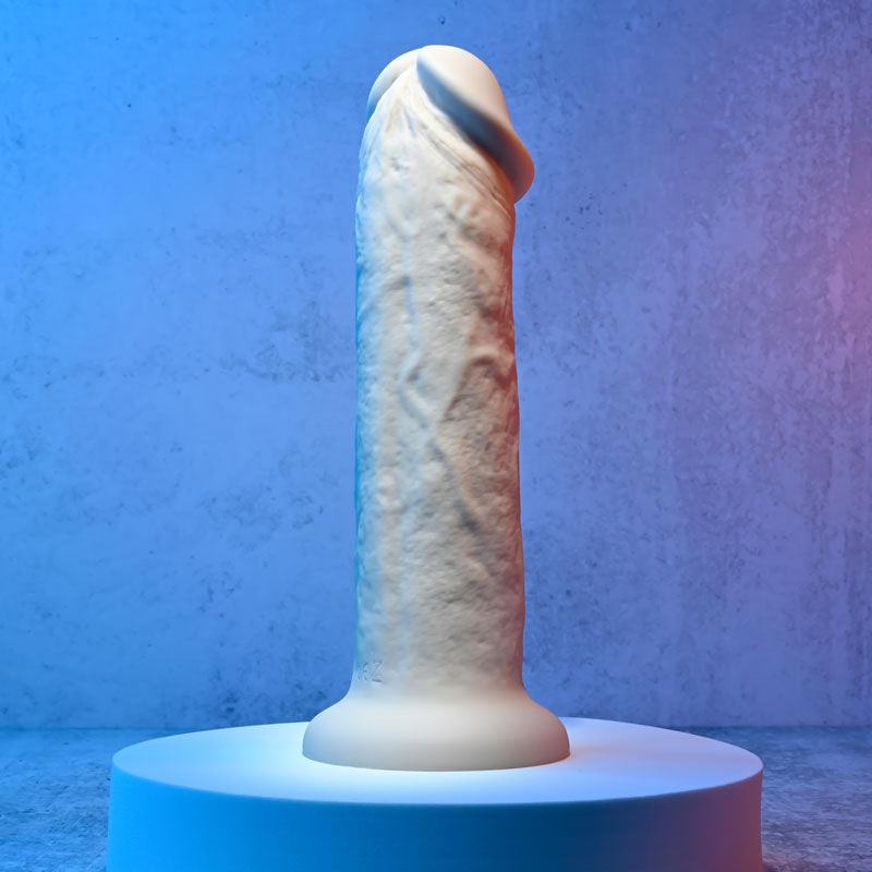 Evolved 7'' GIRTHY VIBRATING DONG LIGHT - Flesh 17.8 cm USB Rechargeable Vibrating Dong - EN-RD-2734-2