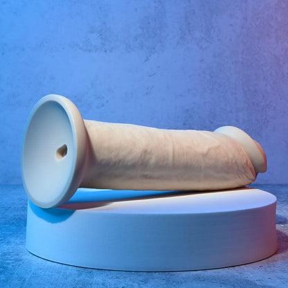 Evolved 7'' GIRTHY VIBRATING DONG LIGHT - Flesh 17.8 cm USB Rechargeable Vibrating Dong - EN-RD-2734-2