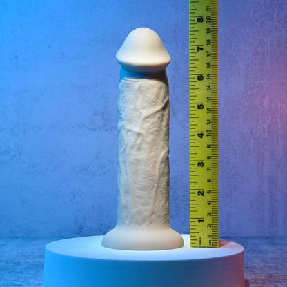 Evolved 7'' GIRTHY VIBRATING DONG LIGHT - Flesh 17.8 cm USB Rechargeable Vibrating Dong - EN-RD-2734-2