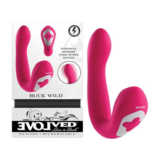 Evolved BUCK WILD - Pink USB Rechargeable Flicking Vibrator - EN-RS-0204-2