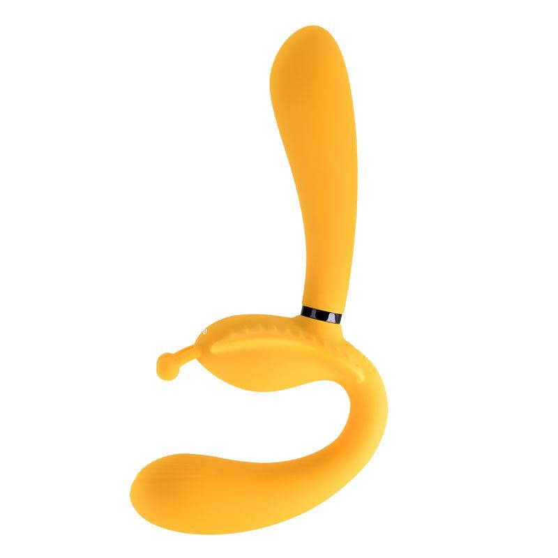 Evolved THE MONARCH - Yellow USB Rechargeable Multi Use Couples Vibrator - EN-RS-1102-2