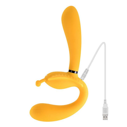 Evolved THE MONARCH - Yellow USB Rechargeable Multi Use Couples Vibrator - EN-RS-1102-2