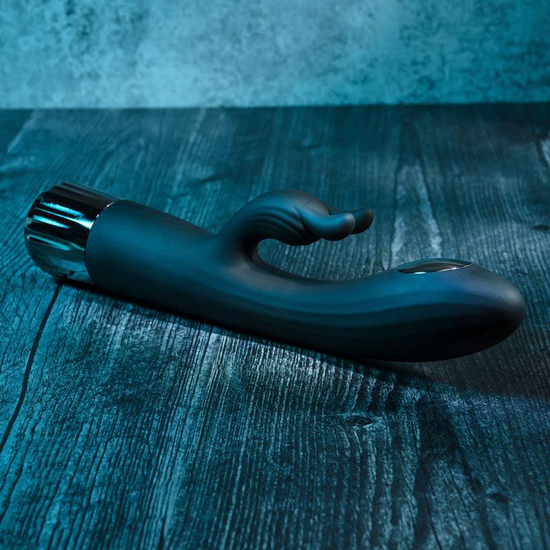 Evolved Heat Up & Chill - Black 24.1 cm USB Rechargeable Heating & Cooling Rabbit Vibrator - EN-RS-1171-2