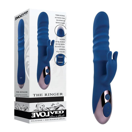 Evolved The Ringer - Blue 23.8 cm USB Rechargeable Rabbit Vibrator - EN-RS-1232-2