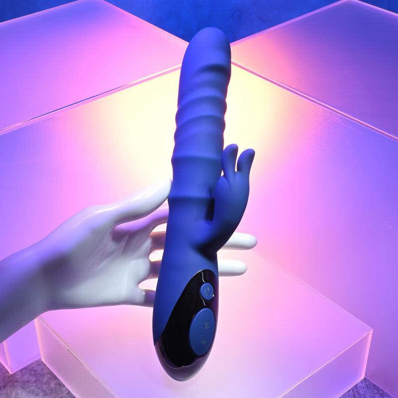 Evolved The Ringer - Blue 23.8 cm USB Rechargeable Rabbit Vibrator - EN-RS-1232-2