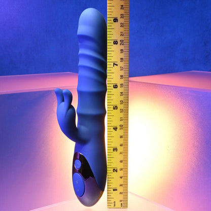 Evolved The Ringer - Blue 23.8 cm USB Rechargeable Rabbit Vibrator - EN-RS-1232-2