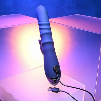 Evolved The Ringer - Blue 23.8 cm USB Rechargeable Rabbit Vibrator - EN-RS-1232-2