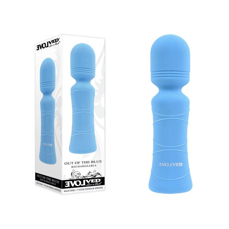 Evolved Out Of The Blue - Blue 10.5 cm USB Rechargeable Mini Massager Wand - EN-RS-1577-2