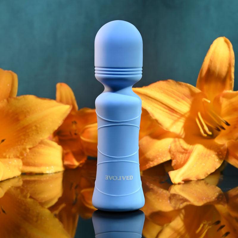 Evolved Out Of The Blue - Blue 10.5 cm USB Rechargeable Mini Massager Wand - EN-RS-1577-2