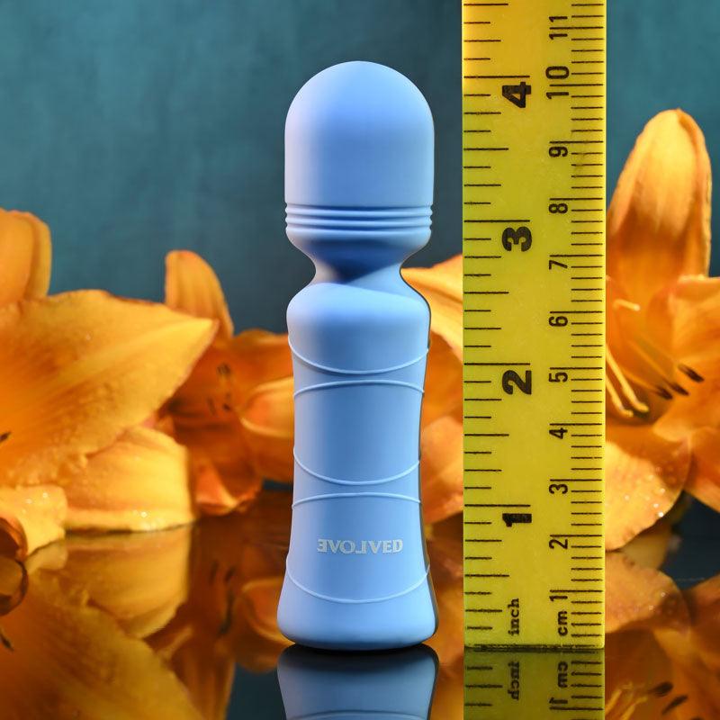 Evolved Out Of The Blue - Blue 10.5 cm USB Rechargeable Mini Massager Wand - EN-RS-1577-2