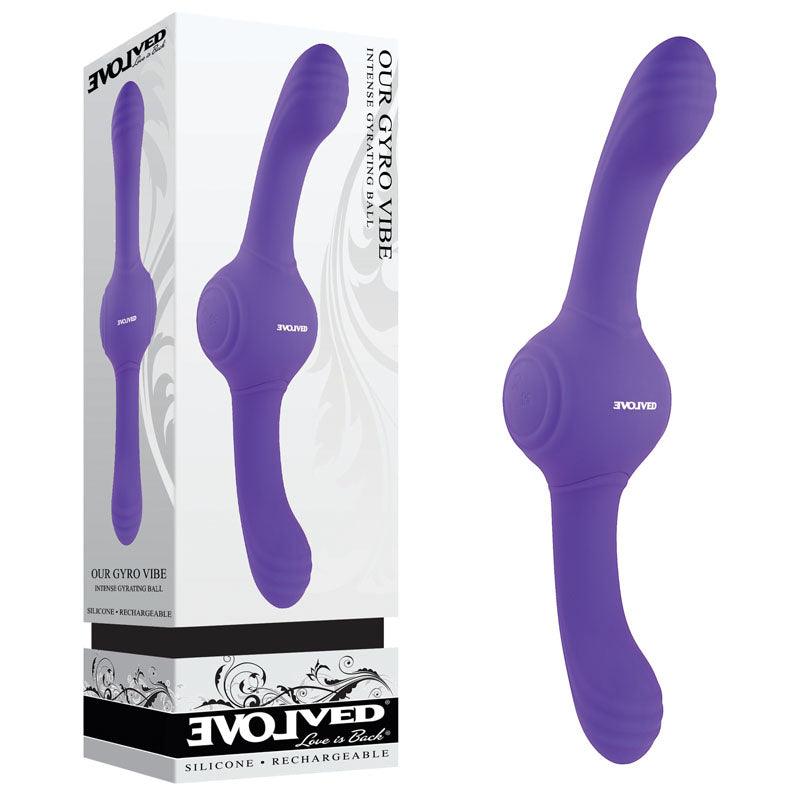 Evolved OUR GYRO VIBE - Purple 29.5 cm USB Rechargeable Super Double Vibrator - EN-RS-1614-2