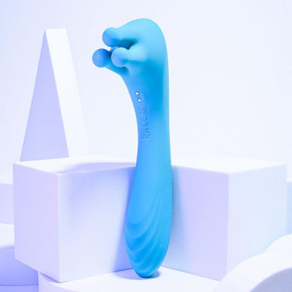 Evolved HEADS OR TAILS - Blue 19.3 cm USB Rechargeable Dual Ended Massager - EN-RS-1683-2